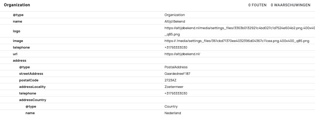 structured data